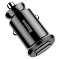Baseus Grain Mini Smart Dobbelt USB Billader - 3.1A - Sort