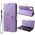 Butterfly Series iPhone XR Flip Cover med Pung - Violet