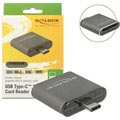 Delock USB Type-C SDHC/SDXC UHS-II Kortlæser - Grå