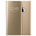 Luksus Mirror View iPhone 7/8/SE (2020) Flip Cover - Guld