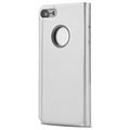 Luksus Mirror View iPhone 7/8/SE (2020)/SE (2022) Flip Cover - Sølv