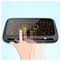 Mini Trådløst Tastatur & Touchpad H18+ - 2.4GHz - Sort