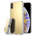 iPhone X / iPhone XS Cover med spejl - Guld
