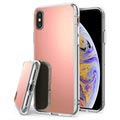 iPhone X / iPhone XS Cover med spejl - Rødguld