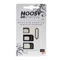 Noosy Nano Micro Sim-kort Adapter 4-i-1 - Sort