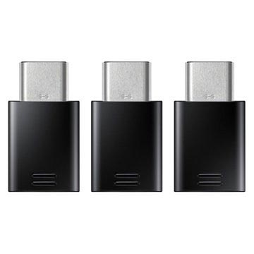 Samsung EE-GN930KB MicroUSB / USB Type-C Adapter - Sort - 3 Pack