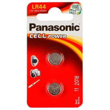 Panasonic LR44 Micro Alkaline Knapbatteri - 2 Stk.