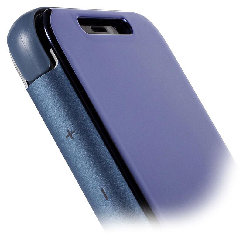 Luksus Series Mirror View iPhone XR Flip Cover Blå