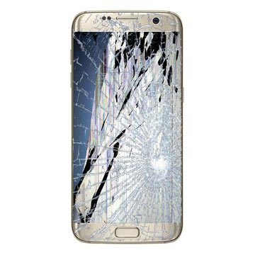 Samsung Galaxy S7 Edge Skærm Reparation - LCD/Touchskærm (GH97-18533C) - Guld