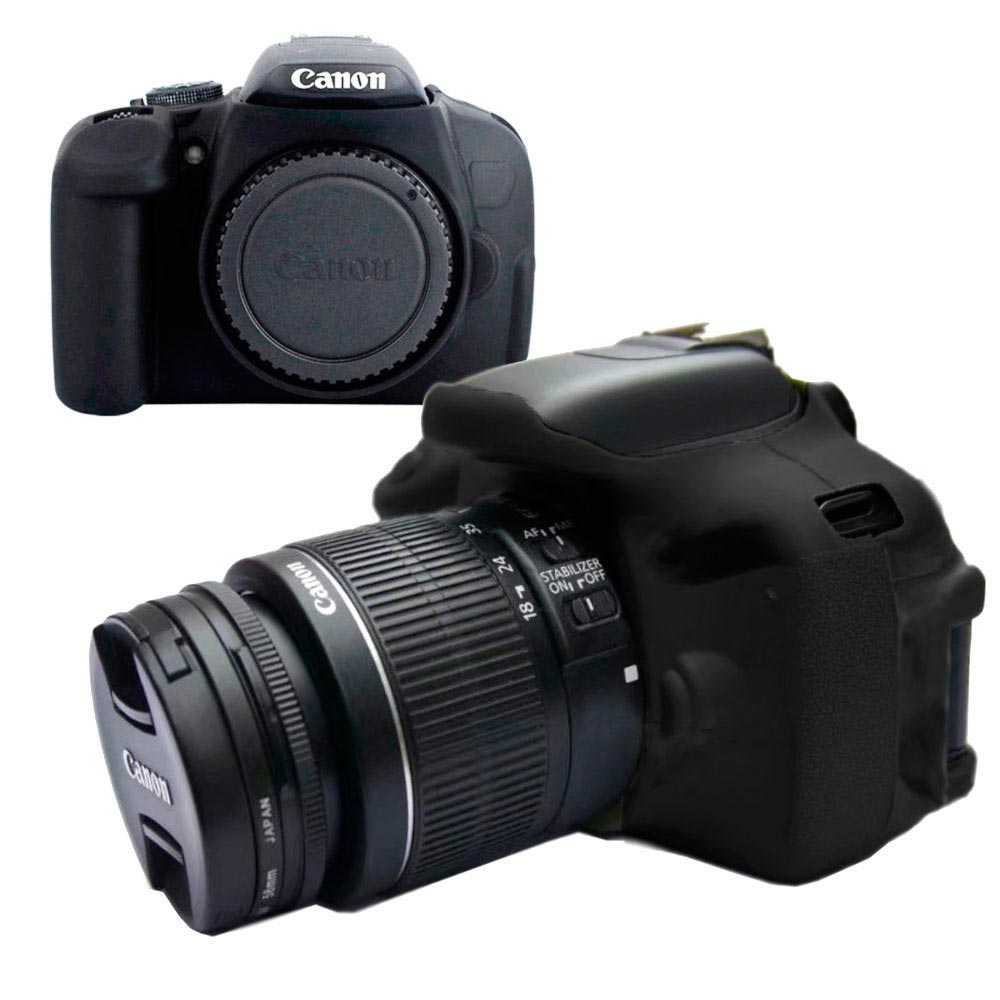 parti Sekretær spiselige Silikone Cover - Canon EOS 600D/650D/700D - Sort