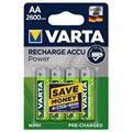 Varta Power Ready2Use Genopladelige AA Batterier 5716101404 - 2600mAh - 1x4