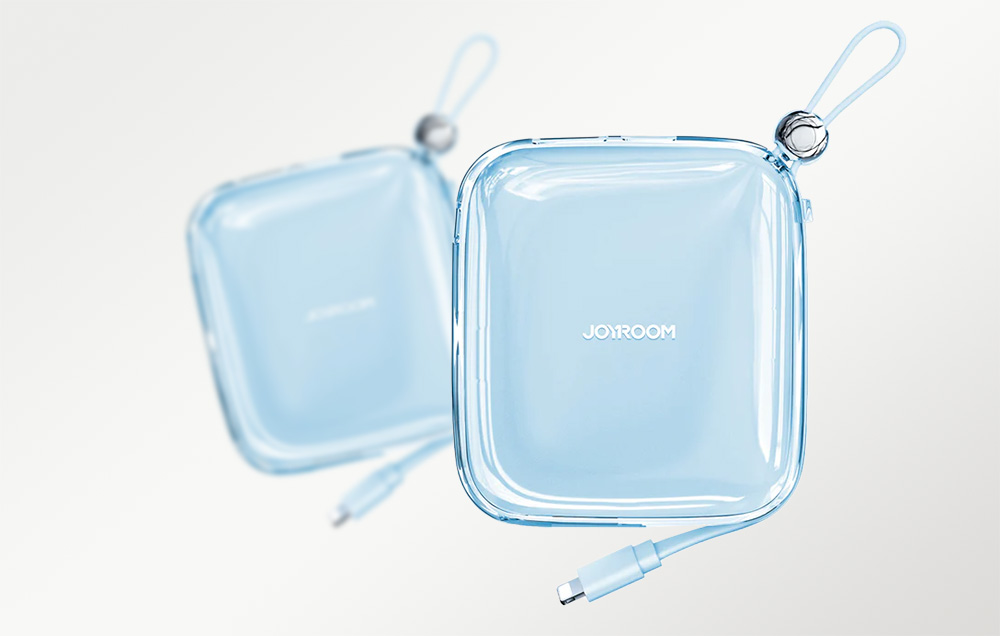 Joyroom Jelly JR-L005 Lightning Power Bank 10000mAh - USB-C, USB-A porte - Blå