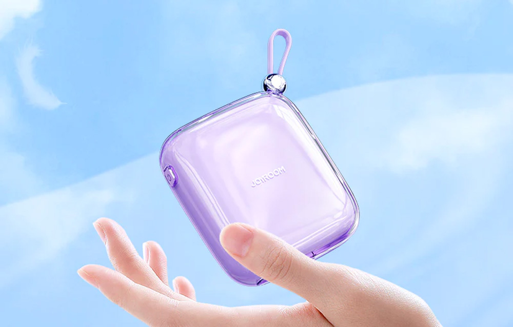 Joyroom Jelly JR-L005 Lightning Power Bank 10000mAh - USB-C, USB-A porte - Blå