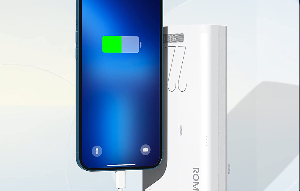 Romoss Sense 8F 30000mAh powerbank - 22.5W - hvid