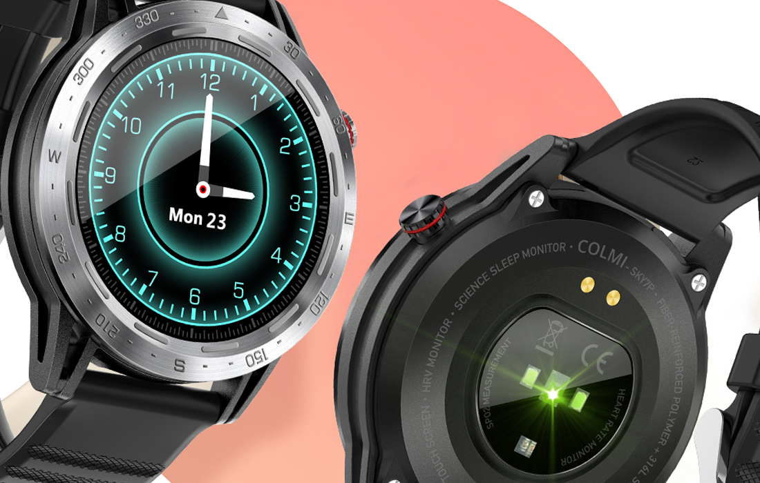 Colmi Sky 7 Pro Smartwatch - 3ATM, 1.3″ TFT - Sølv / Sort