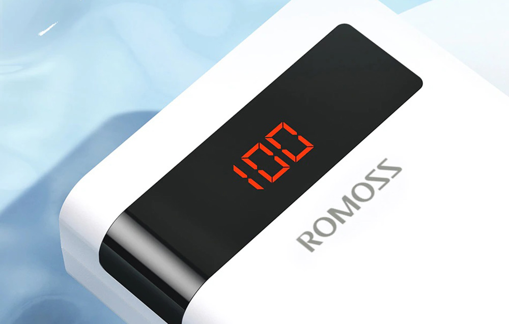 Romoss Sense 8PF Power Bank 30000mAh - 22.5W, PD, QC, FCP - Hvid