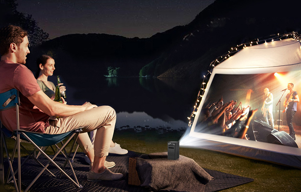 Byintek P20 Mini bærbar trådløs DLP-projektor - sort