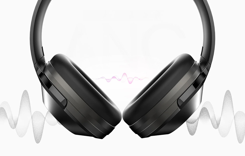 HiFuture FutureTour Pro trådløse hovedtelefoner - ANC, Bluetooth 5.2 - Sort