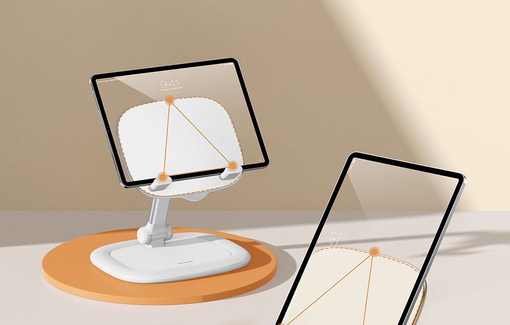 Baseus Seashell Series holder til iPhone/tablet - hvid