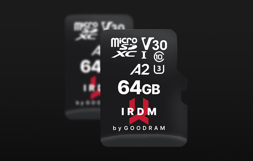 Goodram IRDM MicroSDXC-hukommelseskort klasse 10 UHS-I/U3 - 64GB