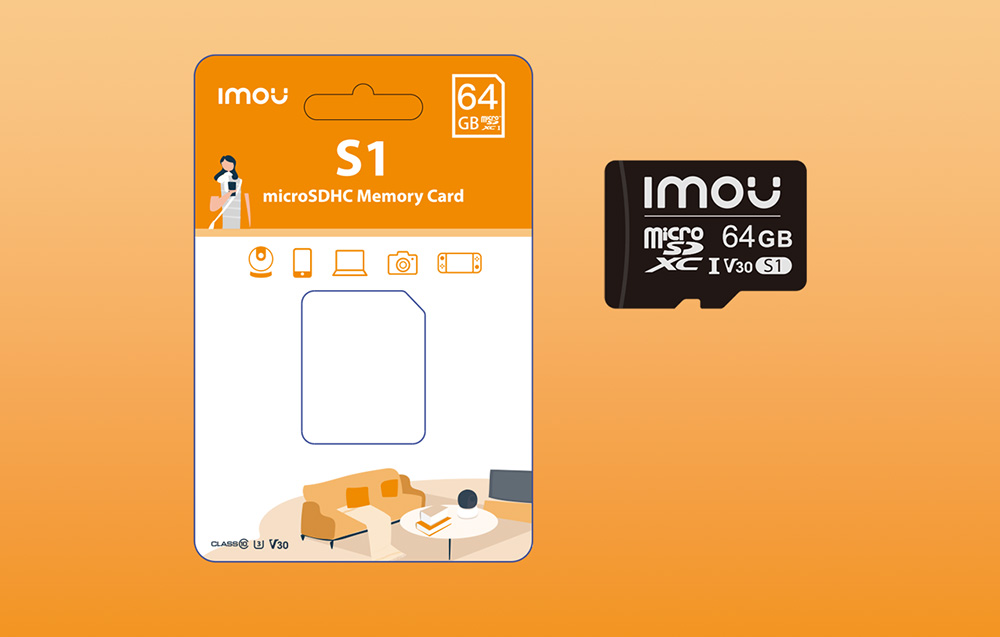 Imou S1 microSDXC-hukommelseskort - UHS-I, 10/U3/V30 - 64GB