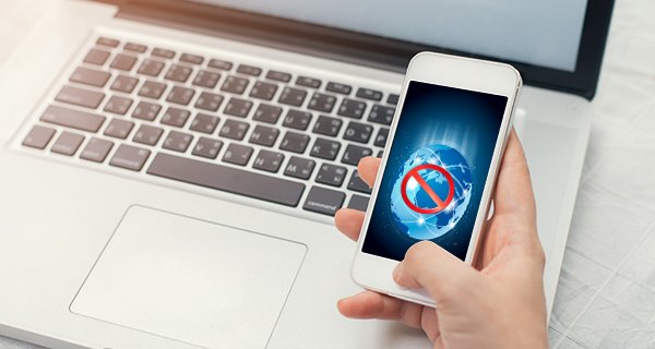 Deaktiveres internettilslutningen på mobilen