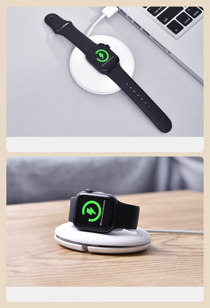 Baseus Planet kabelopruller/holder - Apple Watch-oplader - hvid