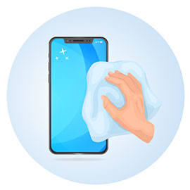 Rengør din mobiltelefon - Trin 3