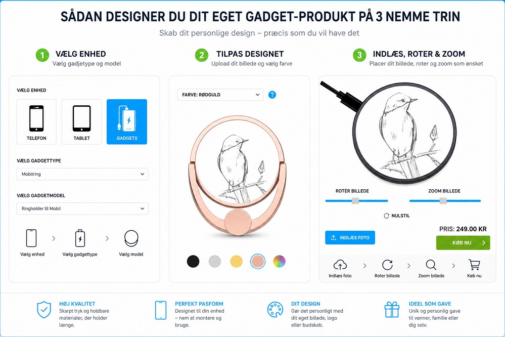 Design dit eget gadget med billede og branding