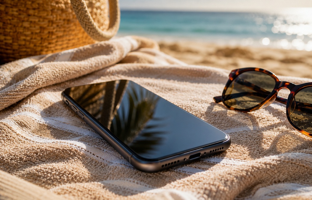  Vi elsker solen. Det g&oslash;r smartphones ikke.  En telefon, der ligger p&aring; et strandh&aring;ndkl&aelig;de i direkte sol, kan blive overraskende varm p&aring; ganske f&aring; minutter. Is&aelig;r hvis du samtidig bruger kameraet, streamer musik eller har navigation k&oslash;rende.  Mange har set beskeden om, at telefonen skal k&oslash;le ned, f&oslash;r den kan bruges normalt igen.  Det er faktisk telefonens m&aring;de at fort&aelig;lle dig, at den ikke er specielt begejstret for sommerferien.  En enkelt varm dag &oslash;del&aelig;gger ikke batteriet. Men gentagen overophedning kan p&aring; sigt forkorte batteriets levetid og p&aring;virke ydeevnen. Det g&aelig;lder is&aelig;r, hvis mobilen ofte oplades, mens den allerede er meget varm.  En god tommelfingerregel er derfor enkel: Hvis du selv synes, det er for varmt at sidde i solen, har din telefon det sandsynligvis heller ikke fantastisk.  Hvis du planl&aelig;gger lange dage p&aring; stranden, ved poolen eller p&aring; sightseeing, kan en powerbank v&aelig;re en praktisk l&oslash;sning. S&aring; beh&oslash;ver telefonen ikke konstant at k&aelig;mpe med b&aring;de h&oslash;j varme og lav batteriprocent p&aring; samme tid. Der er trods alt ikke mange, der har lyst til at lede efter en stikkontakt p&aring; stranden.    Kan en vandt&aelig;t mobil t&aring;le havvand? En af de st&oslash;rste misforst&aring;elser om moderne smartphones er, at IP68 betyder 