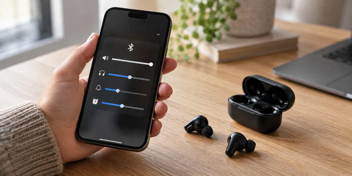Kontroller høretelefonernes egen volumen