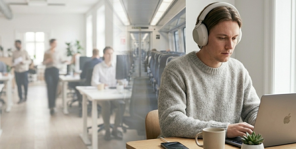 Tr&aring;dl&oslash;se h&oslash;retelefoner med st&oslash;jreduktion til bedre fokus og mindre stress