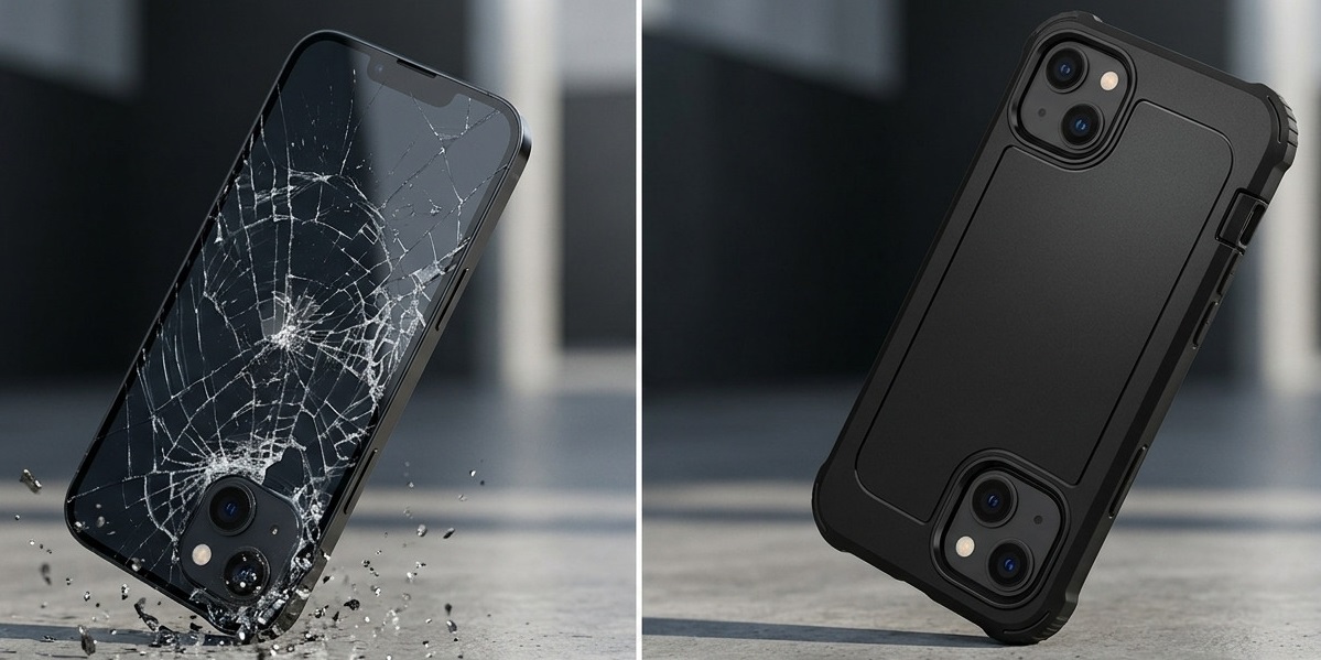 Mobilcover beskytter telefon mod fald og stød