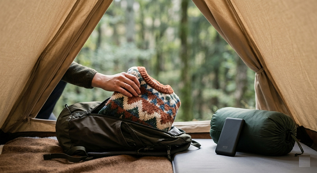 Minimalistisk rygsæk til camping